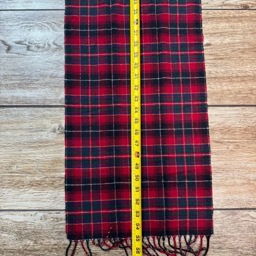 Vintage Pendleton 100% Virgin Wool Scarf MACINNES Tartan Plaid USA